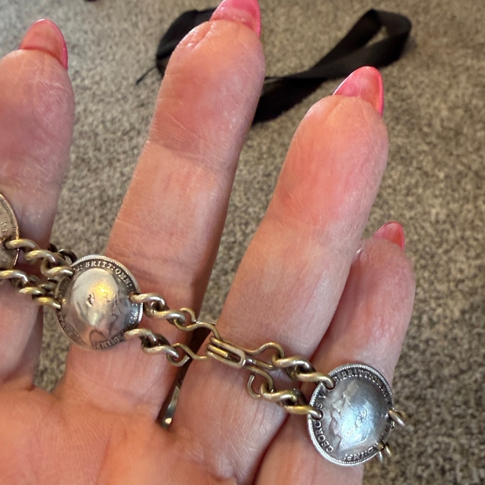 Silver Coin Bracelet 1950-1960 - Picture 3 of 3